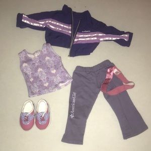 AMERICAN GIRL DOLL PURPLE SET